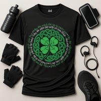 Irish Blessing Celtic Knot & 4 Leaf Clover Luck Version Performance Shirt
