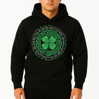 Irish Blessing Celtic Knot & 4 Leaf Clover Luck Version Hoodie