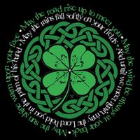 Irish Blessing Celtic Knot & 4 Leaf Clover Luck Version Drawstring Bag