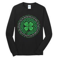 Irish Blessing Celtic Knot & 4 Leaf Clover Luck Version Tall Long Sleeve T-Shirt
