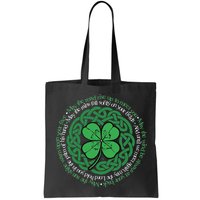 Irish Blessing Celtic Knot & 4 Leaf Clover Luck Version Bag