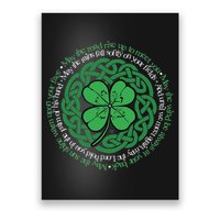 Irish Blessing Celtic Knot & 4 Leaf Clover Luck Version Poster