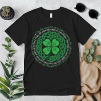 Irish Blessing Celtic Knot & 4 Leaf Clover Luck Version Premium T-Shirt