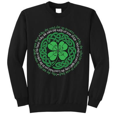 Irish Blessing Celtic Knot & 4 Leaf Clover Luck Version Tall Sweatshirt