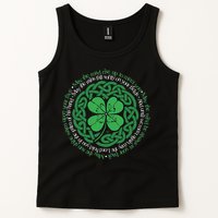 Irish Blessing Celtic Knot & 4 Leaf Clover Luck Version Tank Top