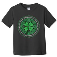 Irish Blessing Celtic Knot & 4 Leaf Clover Luck Version Toddler T-Shirt