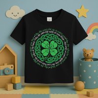 Irish Blessing Celtic Knot & 4 Leaf Clover Luck Version Toddler T-Shirt