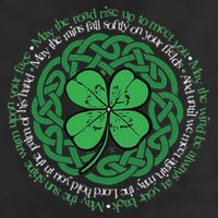 Irish Blessing Celtic Knot & 4 Leaf Clover Luck Version Microfiber Hand Towel
