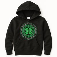 Irish Blessing Celtic Knot & 4 Leaf Clover Luck Version Kids Hoodie