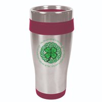 Irish Blessing Celtic Knot & 4 Leaf Clover Luck Version 16oz Travel Tumbler