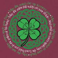 Irish Blessing Celtic Knot & 4 Leaf Clover Luck Version 16oz Travel Tumbler