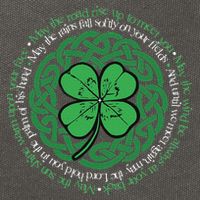 Irish Blessing Celtic Knot & 4 Leaf Clover Luck Version Cotton Canvas Backpack