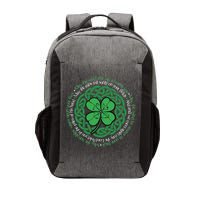 Irish Blessing Celtic Knot & 4 Leaf Clover Luck Version Vector Backpack