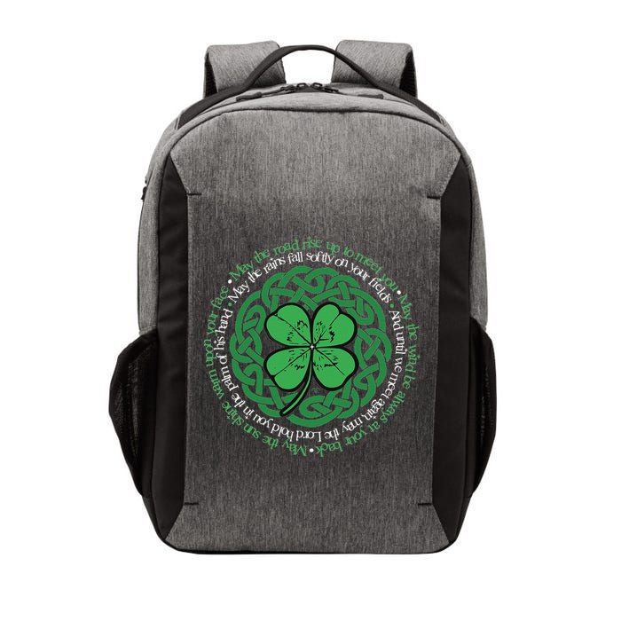 Irish Blessing Celtic Knot & 4 Leaf Clover Luck Version Vector Backpack