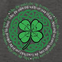Irish Blessing Celtic Knot & 4 Leaf Clover Luck Version Vector Backpack