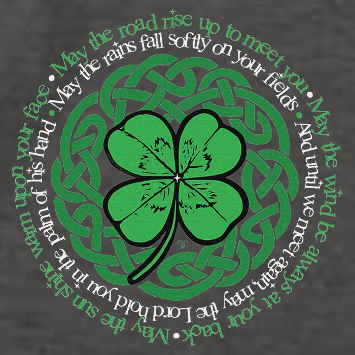 Irish Blessing Celtic Knot & 4 Leaf Clover Luck Version Vector Backpack