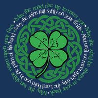 Irish Blessing Celtic Knot & 4 Leaf Clover Luck Version Infant Baby Jersey Bodysuit