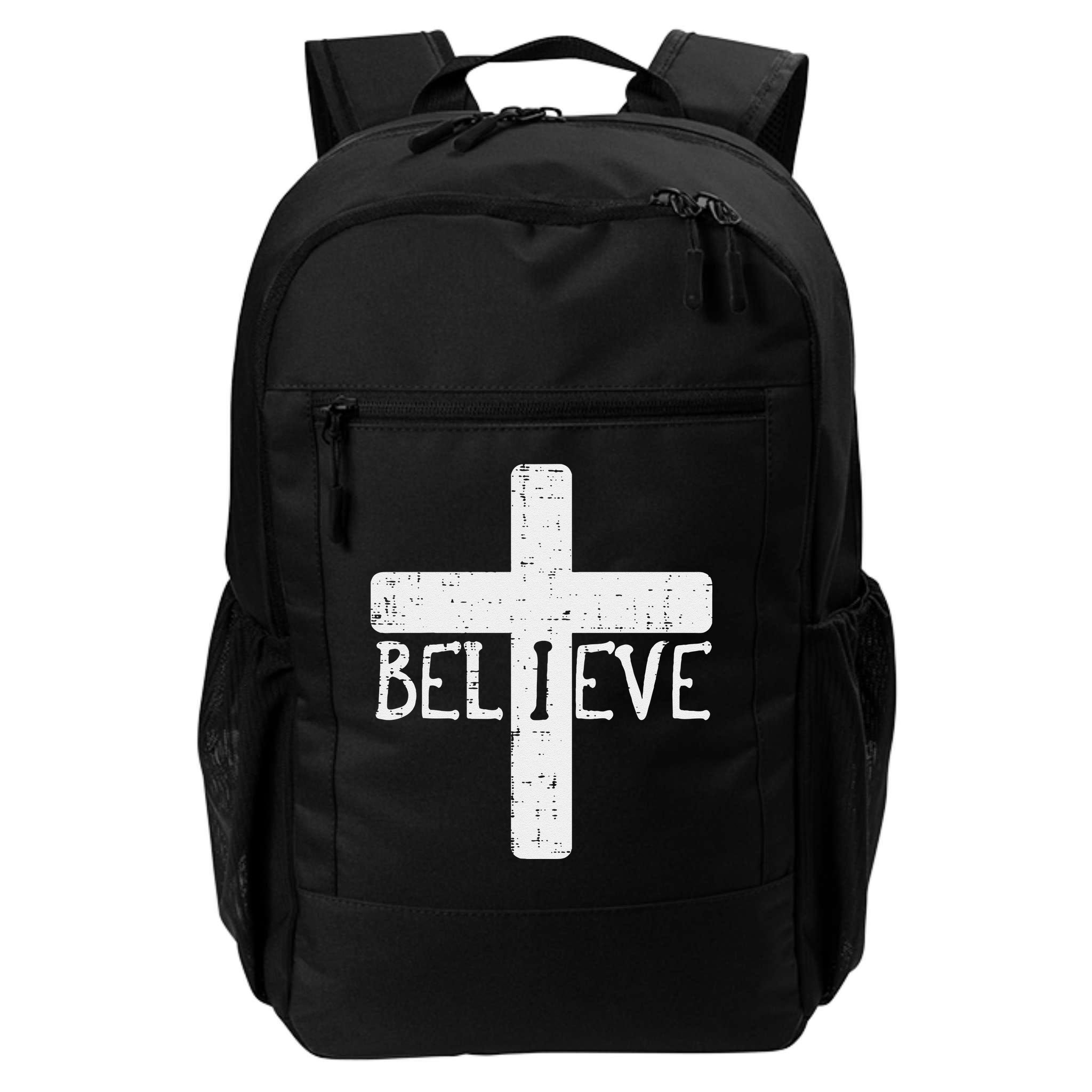 I Believe Cross God Jesus Faith Christian Backpack