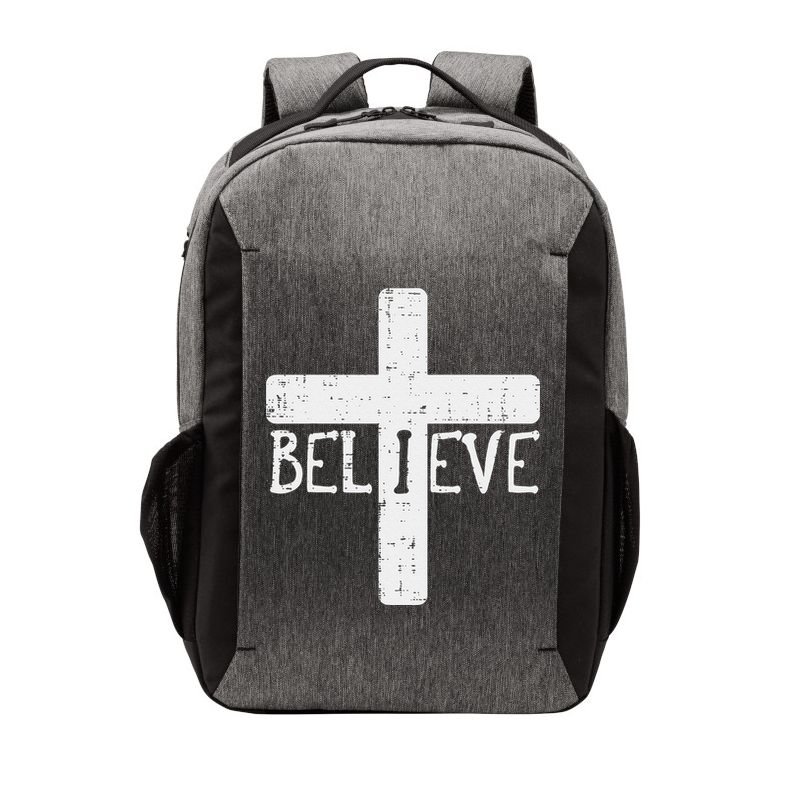 I Believe Cross God Jesus Faith Christian Vector Backpack