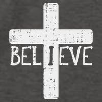 I Believe Cross God Jesus Faith Christian Vector Backpack