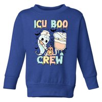 Icu Boo Crew Stethoscope Icu Nurse Halloween Costume Gift Toddler Sweatshirt