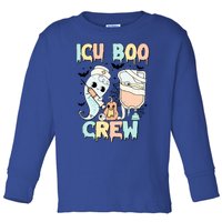 Icu Boo Crew Stethoscope Icu Nurse Halloween Costume Gift Toddler Long Sleeve Shirt