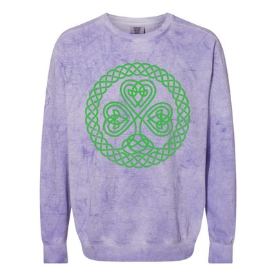 Irish Blessing Celtic Knot 4 Leaf Clover - St. Patrick's Day Colorblast Crewneck Sweatshirt