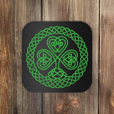 Irish Blessing Celtic Knot 4 Leaf Clover - St. Patrick's Day Coaster