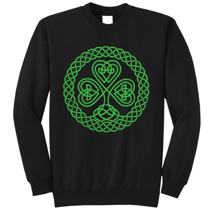 Irish Blessing Celtic Knot 4 Leaf Clover - St. Patrick's Day Tall Sweatshirt