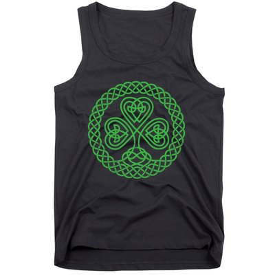 Irish Blessing Celtic Knot 4 Leaf Clover - St. Patrick's Day Tank Top