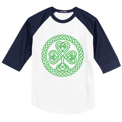 Irish Blessing Celtic Knot 4 Leaf Clover - St. Patrick's Day Baseball Sleeve Shirt