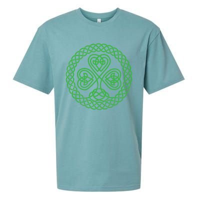 Irish Blessing Celtic Knot 4 Leaf Clover - St. Patrick's Day Sueded Cloud Jersey T-Shirt