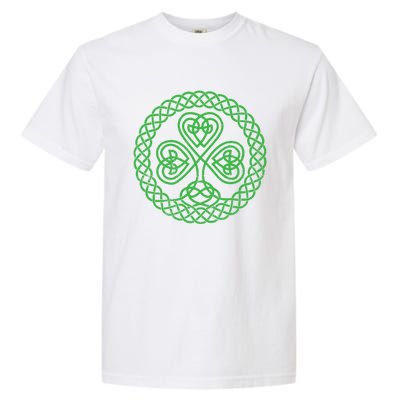 Irish Blessing Celtic Knot 4 Leaf Clover - St. Patrick's Day Garment-Dyed Heavyweight T-Shirt