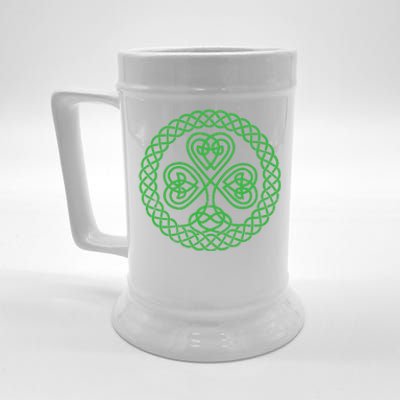 Irish Blessing Celtic Knot 4 Leaf Clover - St. Patrick's Day Beer Stein