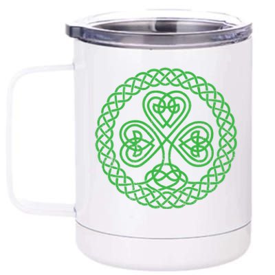 Irish Blessing Celtic Knot 4 Leaf Clover - St. Patrick's Day 12 oz Stainless Steel Tumbler Cup