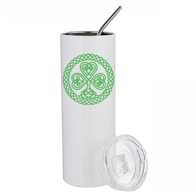 Irish Blessing Celtic Knot 4 Leaf Clover - St. Patrick's Day Stainless Steel Tumbler