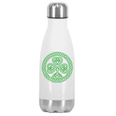 Irish Blessing Celtic Knot 4 Leaf Clover - St. Patrick's Day Stainless Steel Insulated Water Bottle