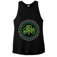 Irish Blessing Celtic Knot Patrick’s Day Shamrock Clover Ladies PosiCharge Tri-Blend Wicking Tank