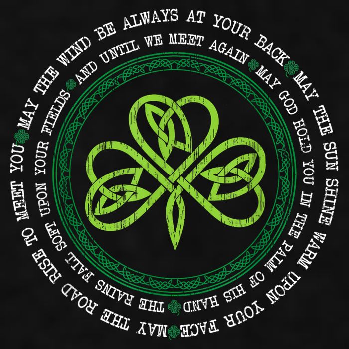Irish Blessing Celtic Knot Patrick’s Day Shamrock Clover Ladies PosiCharge Tri-Blend Wicking Tank