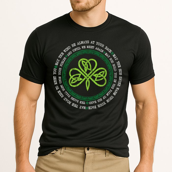 Irish Blessing Celtic Knot Patrick’s Day Shamrock Clover Performance Shirt