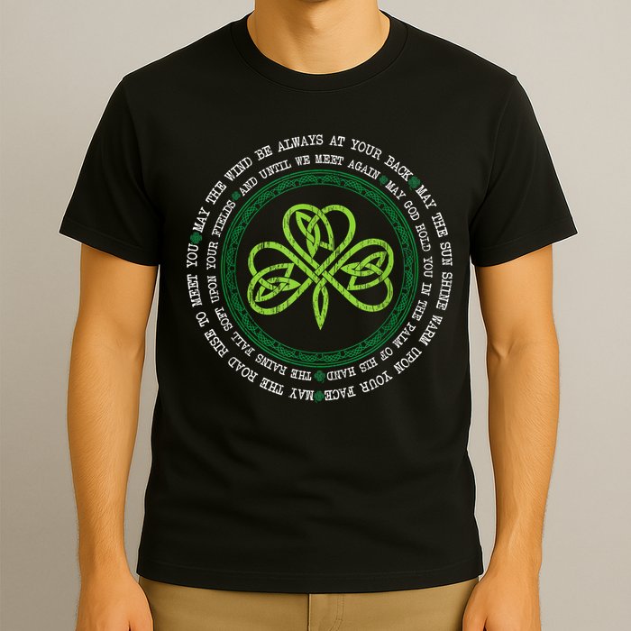Irish Blessing Celtic Knot Patrick’s Day Shamrock Clover T-Shirt