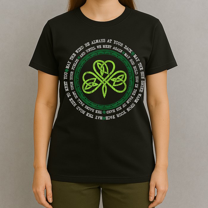 Irish Blessing Celtic Knot Patrick’s Day Shamrock Clover T-Shirt