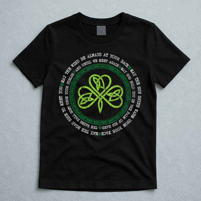 Irish Blessing Celtic Knot Patrick’s Day Shamrock Clover T-Shirt