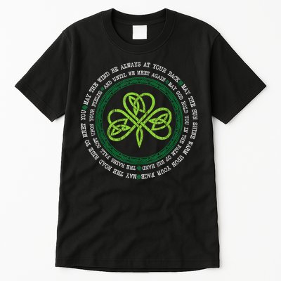 Irish Blessing Celtic Knot Patrick’s Day Shamrock Clover Tall T-Shirt