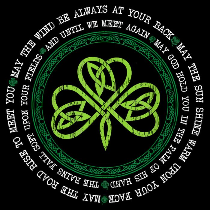 Irish Blessing Celtic Knot Patrick’s Day Shamrock Clover Flat Bill Trucker Hat