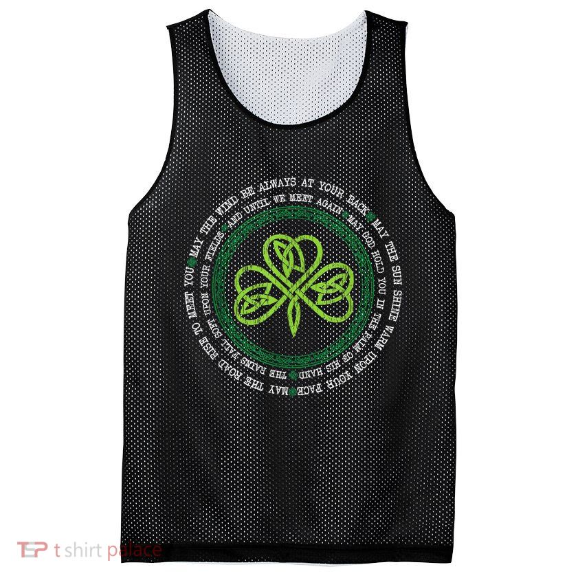 Irish Blessing Celtic Knot Patrick’s Day Shamrock Clover Mesh Reversible Basketball Jersey Tank