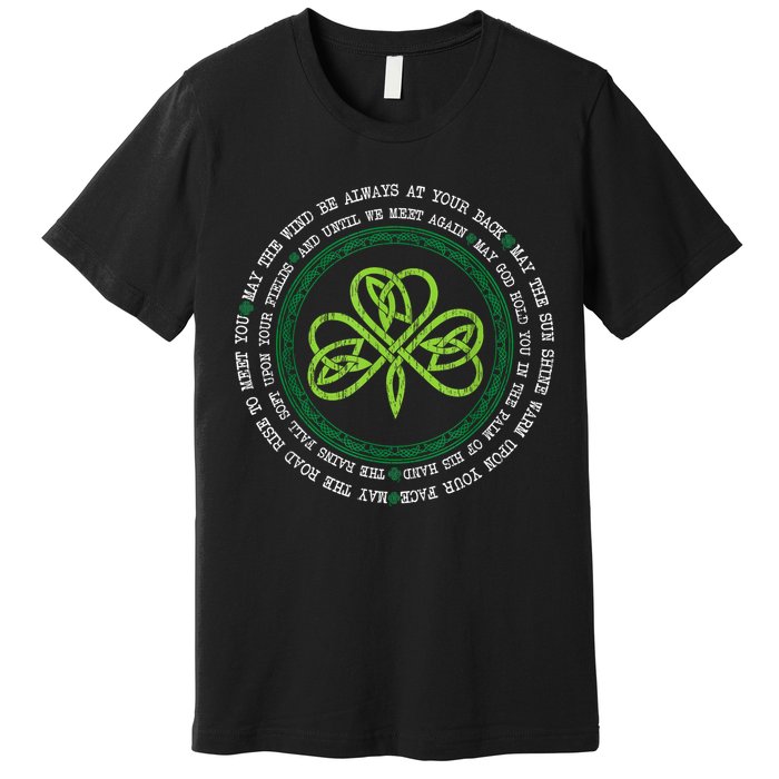 Irish Blessing Celtic Knot Patrick’s Day Shamrock Clover Premium T-Shirt