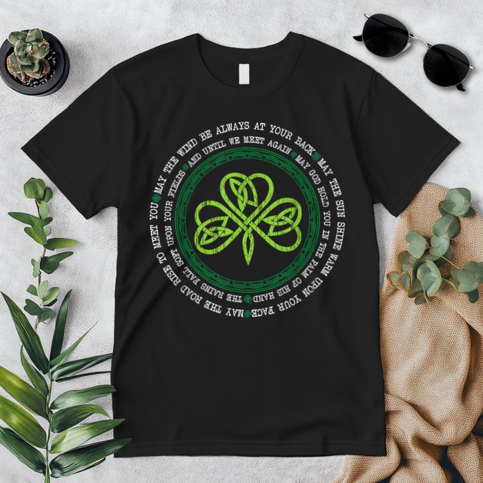 Irish Blessing Celtic Knot Patrick’s Day Shamrock Clover Premium T-Shirt