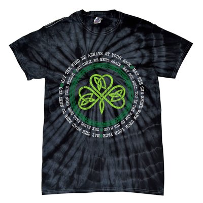 Irish Blessing Celtic Knot Patrick’s Day Shamrock Clover Tie-Dye T-Shirt