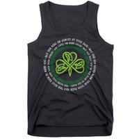 Irish Blessing Celtic Knot Patrick’s Day Shamrock Clover Tank Top